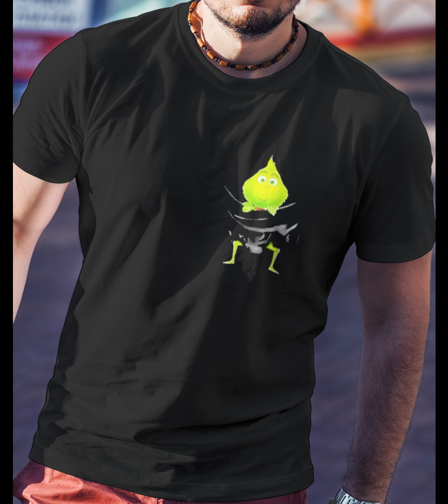 Grinch Peeking From Pocket T-Shirt