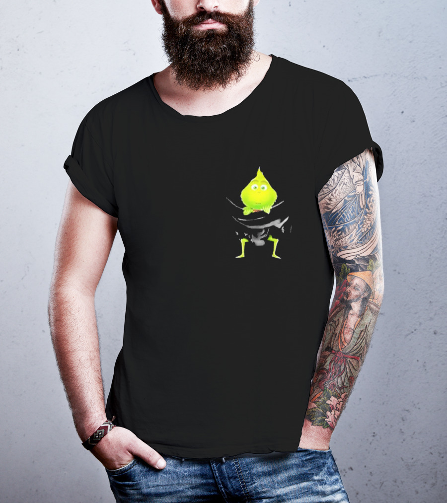 Grinch Peeking From Pocket T-Shirt