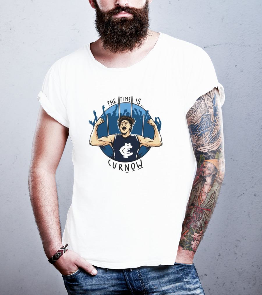 Carlton Football Club The Time Is Curnow AFL Celebratory T-Shirt
