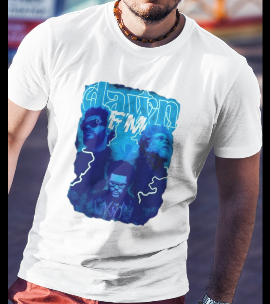 Dawn FM Vintage The Weeknd Blue Trio Image T-Shirt