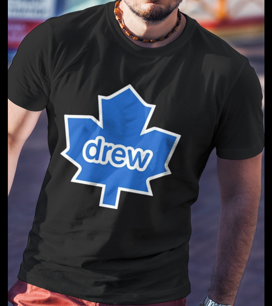 Toronto Maple Leaf Drew Logo Blue Leaf T-Shirt