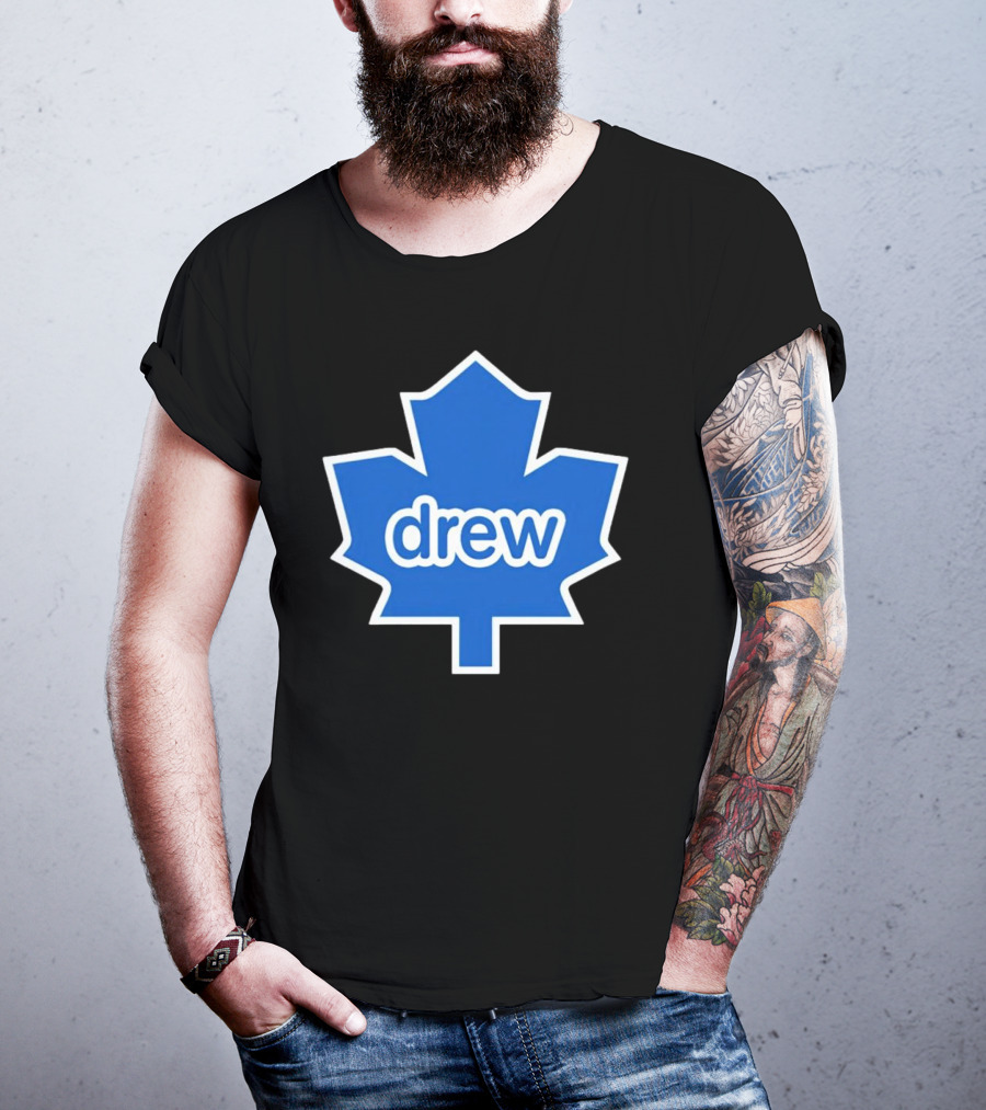 Toronto Maple Leaf Drew Logo Blue Leaf T-Shirt