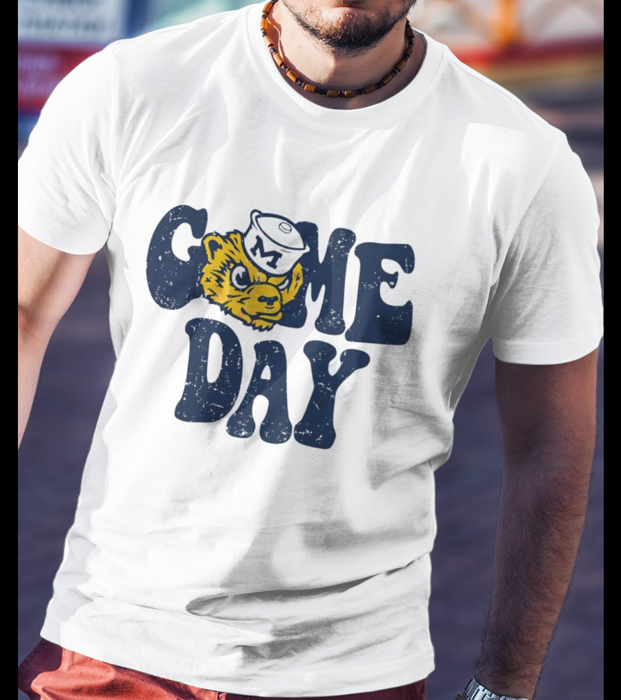 University Of Michigan Game Day Vintage Wolverine T-Shirt