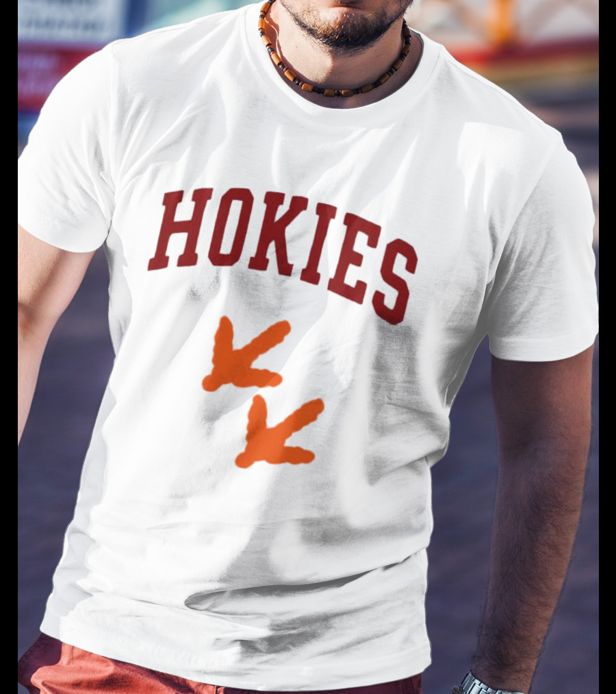 Hokies With Orange Footprints T-Shirt