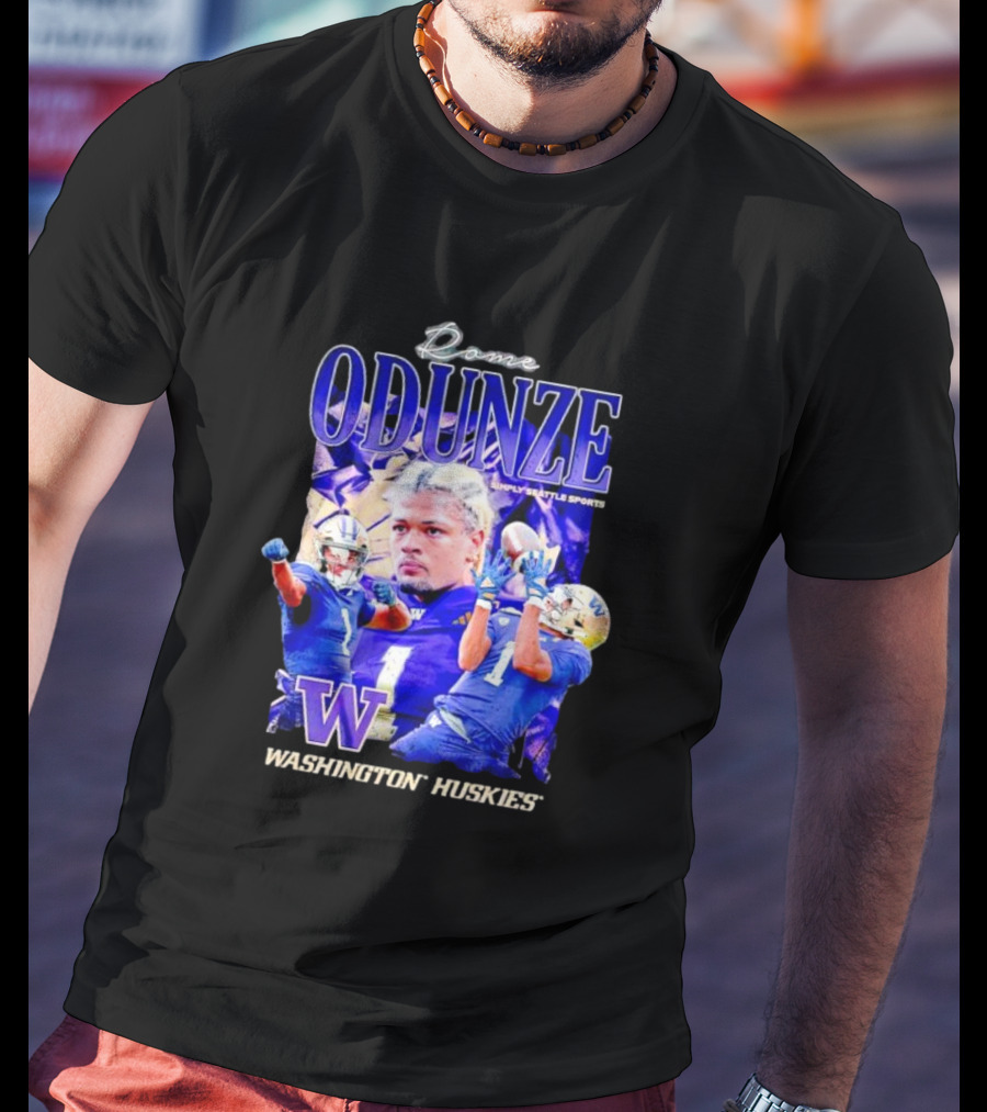 Rome Odunze Washington Huskies Montlake Icon Vintage T-Shirt