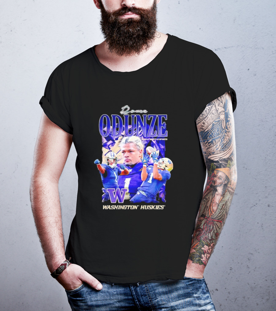 Rome Odunze Washington Huskies Montlake Icon Vintage T-Shirt