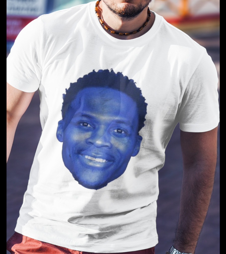 Westbrook Blue Half-tone Big Head T-Shirt