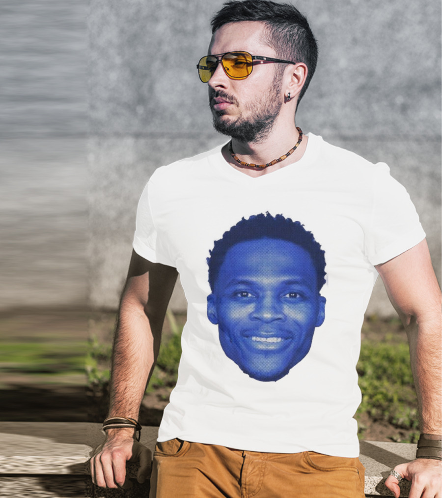 Westbrook Blue Half-tone Big Head T-Shirt