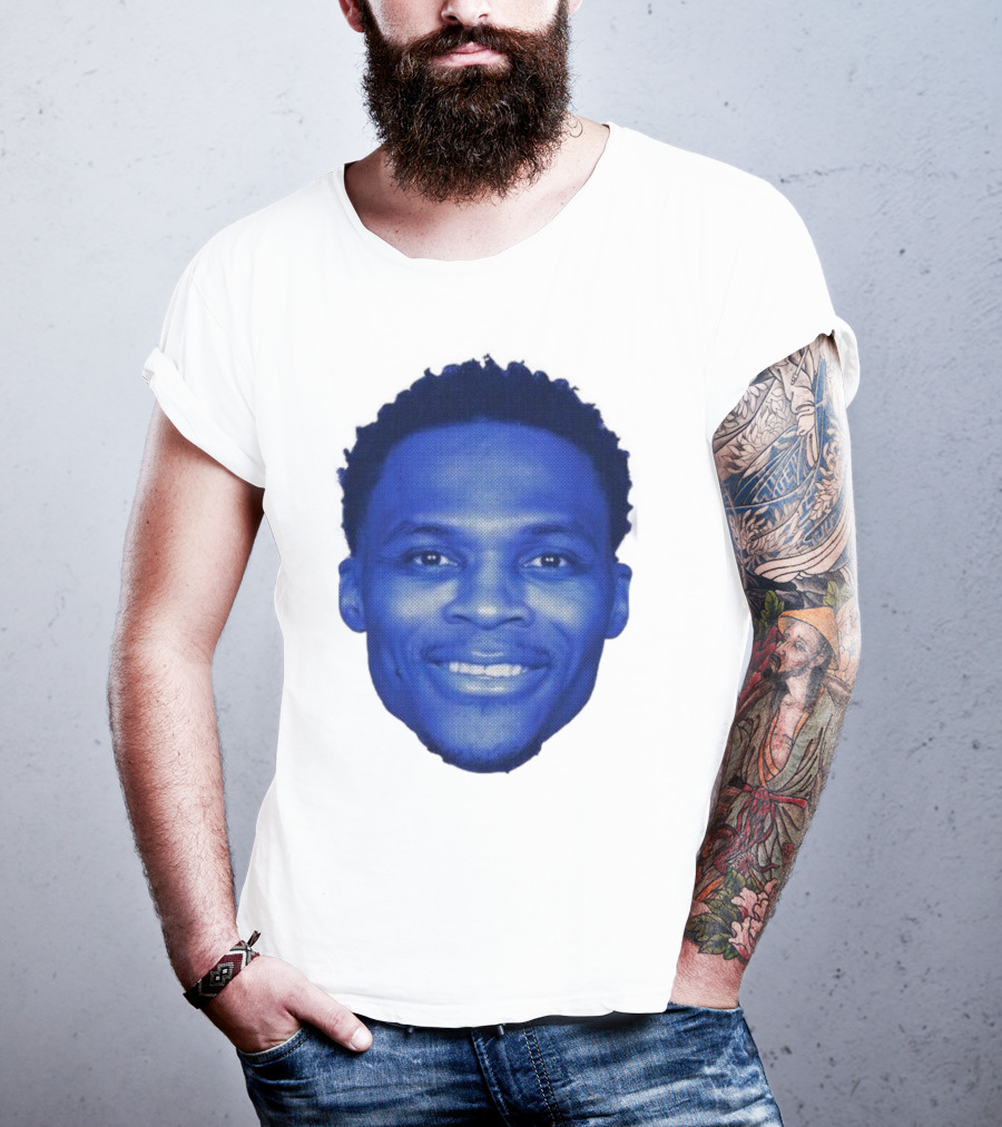 Westbrook Blue Half-tone Big Head T-Shirt