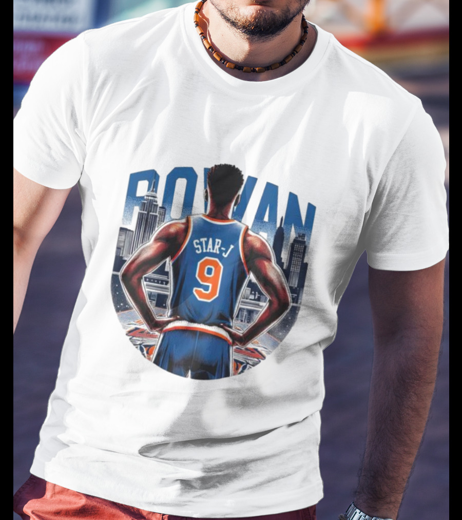 Rowan Star J 9 Basketball Urban Skyline T-Shirt