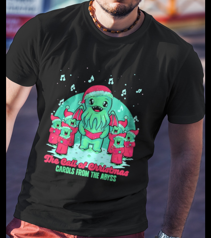 Santa Cthulhu The Call Of Christmas Carols From The Abyss T-Shirt