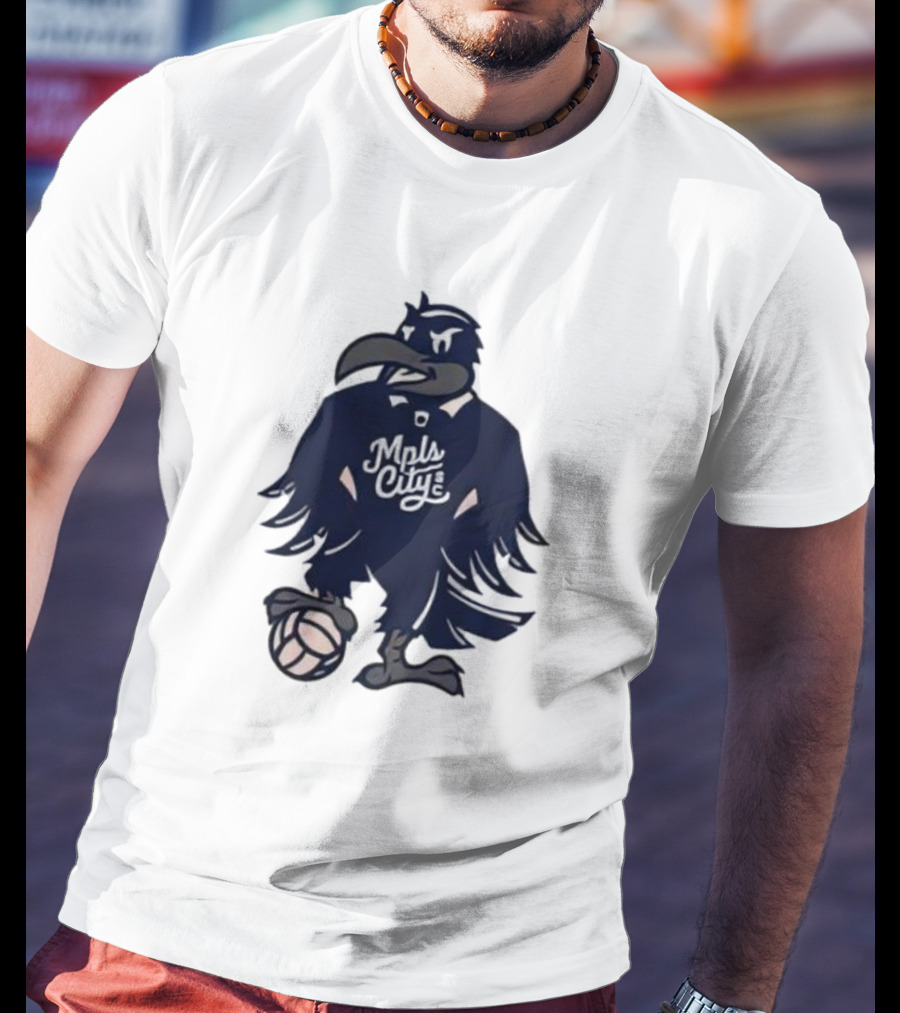 Mpls City Soccer Schmitty The Crow T-Shirt
