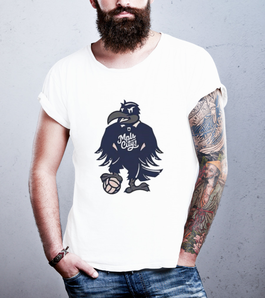 Mpls City Soccer Schmitty The Crow T-Shirt