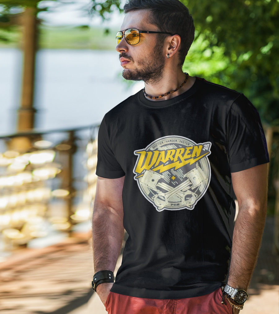 Shiftier Harder Faster Warren 30 Racing Engine Pistons T-Shirt