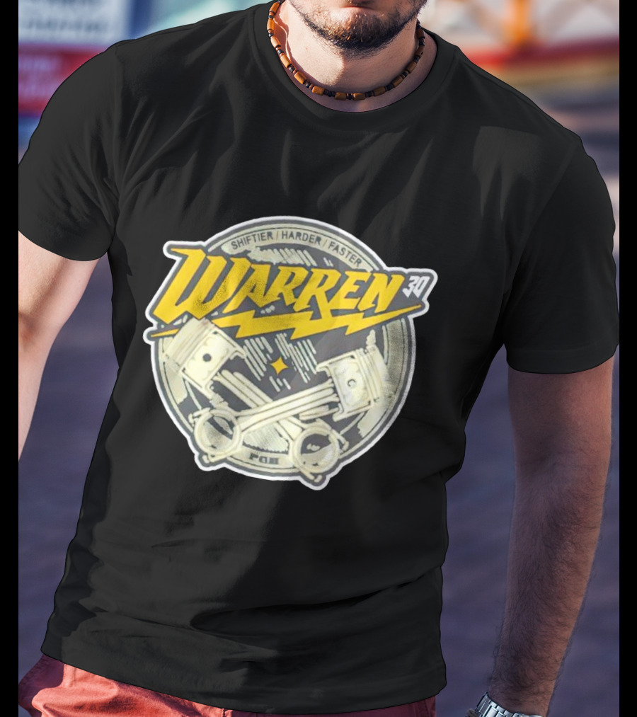 Shiftier Harder Faster Warren 30 Racing Engine Pistons T-Shirt