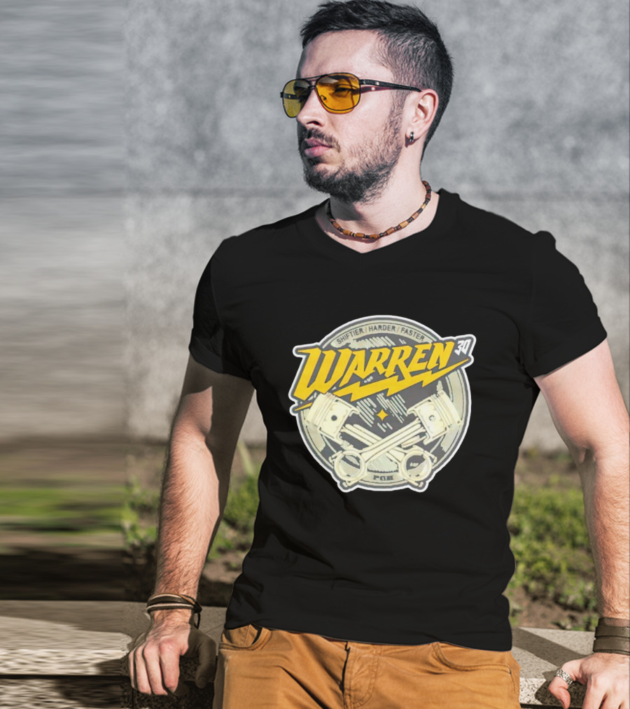 Shiftier Harder Faster Warren 30 Racing Engine Pistons T-Shirt