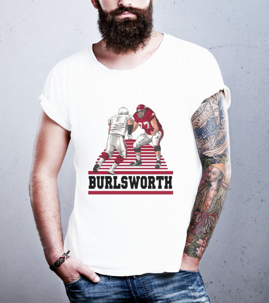 Burlsworth Number 77 Football Player In Action Against Opponent T-Shirt
