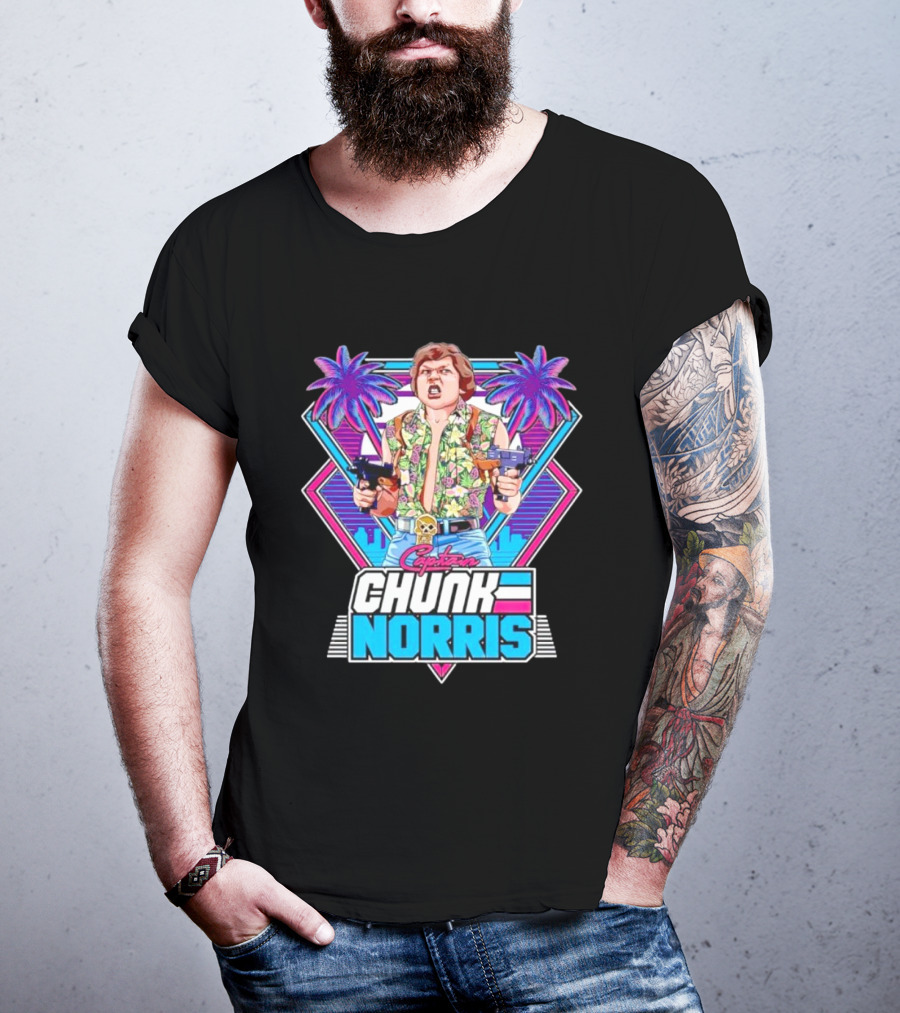 Chunk Norris Captain Miami Retro Adventure 80s T-Shirt