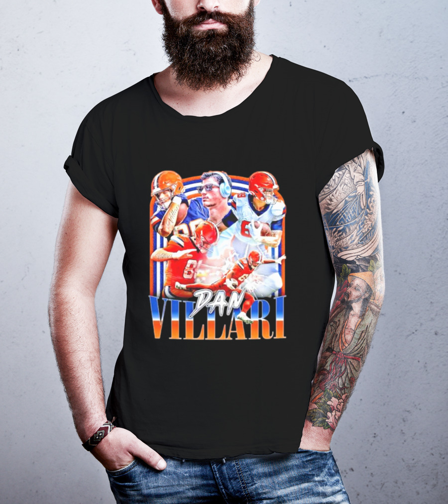 Dan Villari Vintage Football Montage T-Shirt