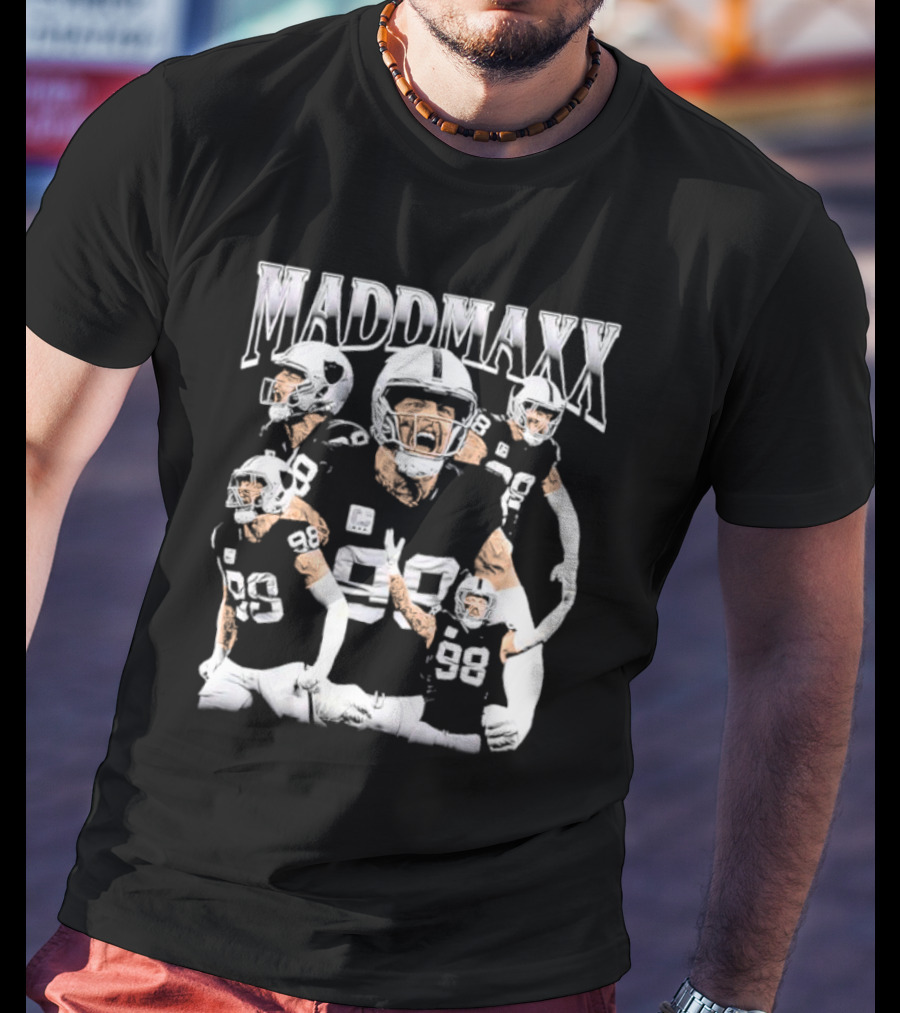 Madd Maxx Vintage Las Vegas Raiders Football Player Number 98 T-Shirt