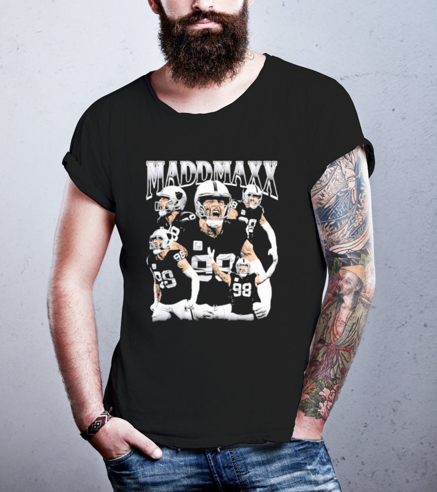 Madd Maxx Vintage Las Vegas Raiders Football Player Number 98 T-Shirt