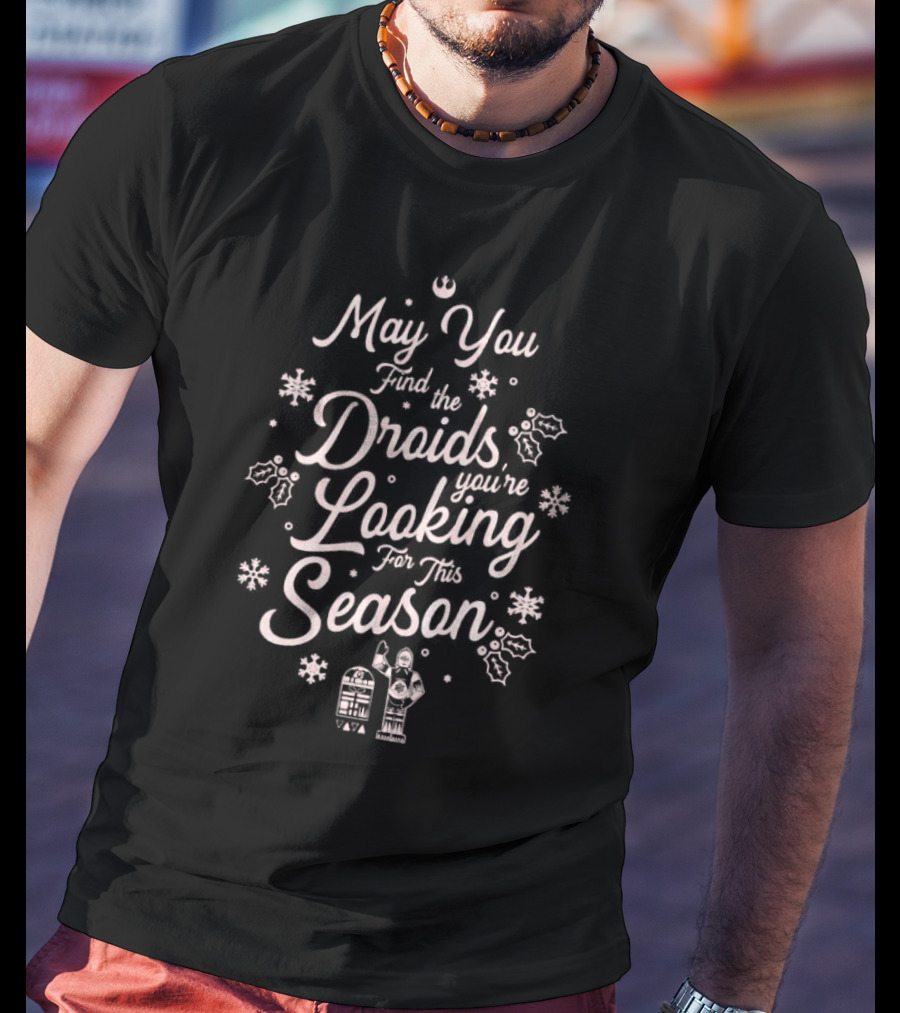 May You Find The Droids You’re Looking For This Season Christmas Snowflakes And Droids T-Shirt