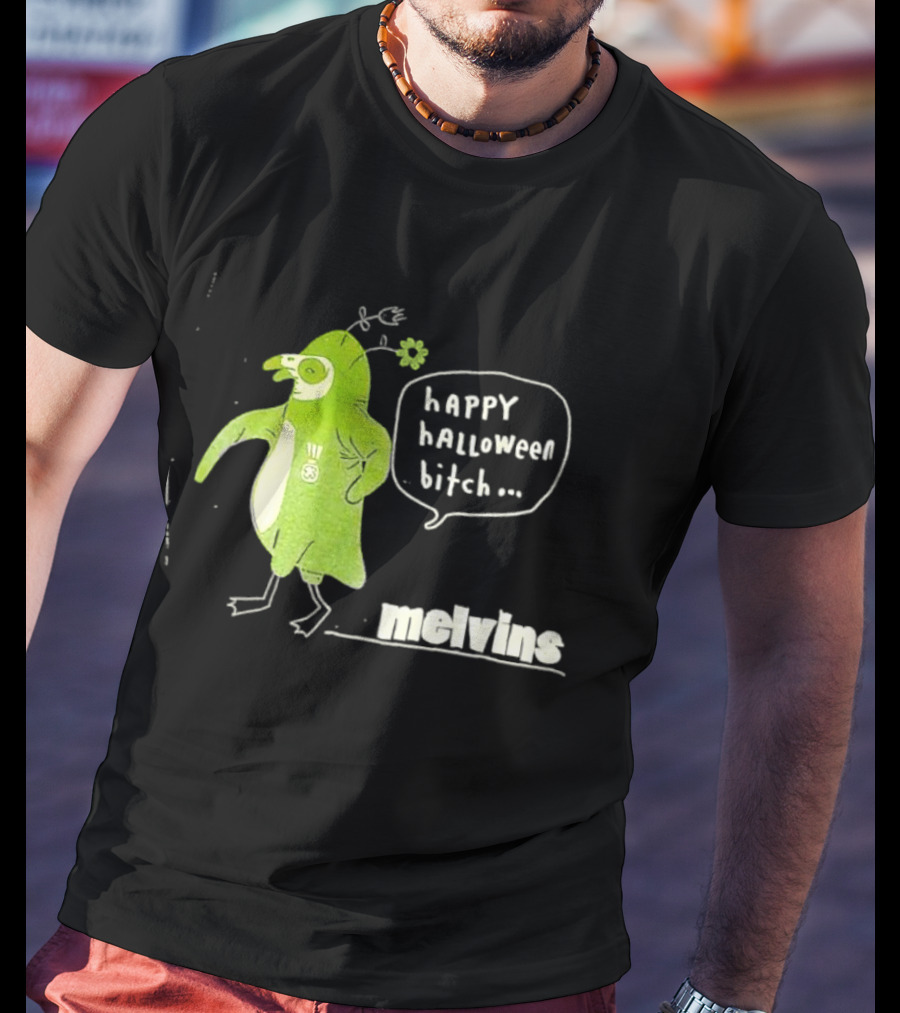 Melvins Happy Halloween Bitch Green Bird Costume T-Shirt