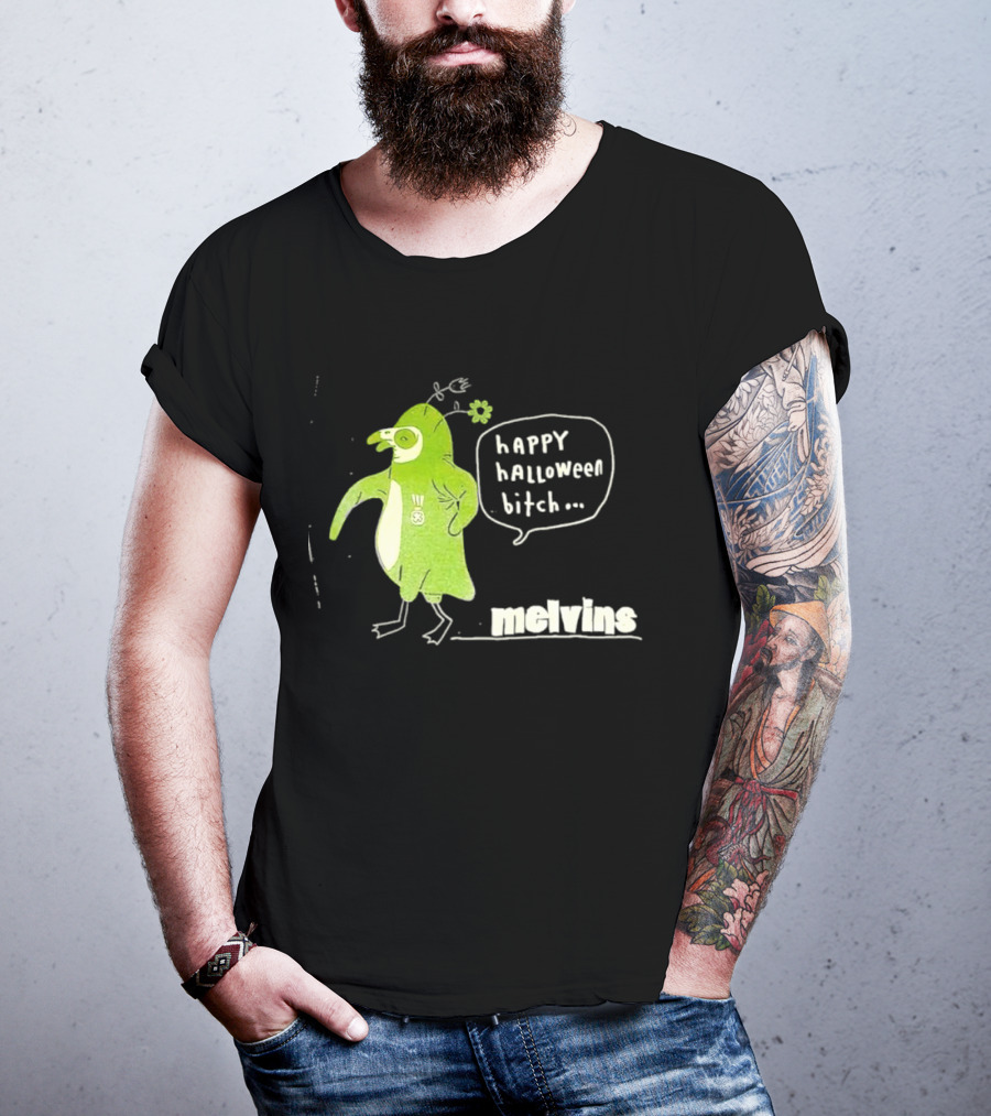 Melvins Happy Halloween Bitch Green Bird Costume T-Shirt