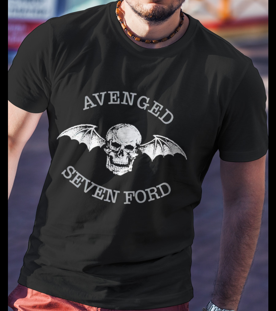 AVENGED SEVEN FORD Skull Bat T-Shirt