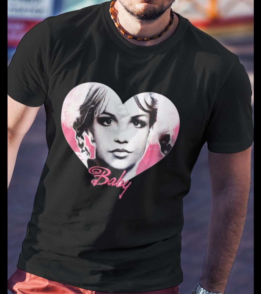 Britney Spears Baby Heart Portrait Pink Aesthetic T-Shirt