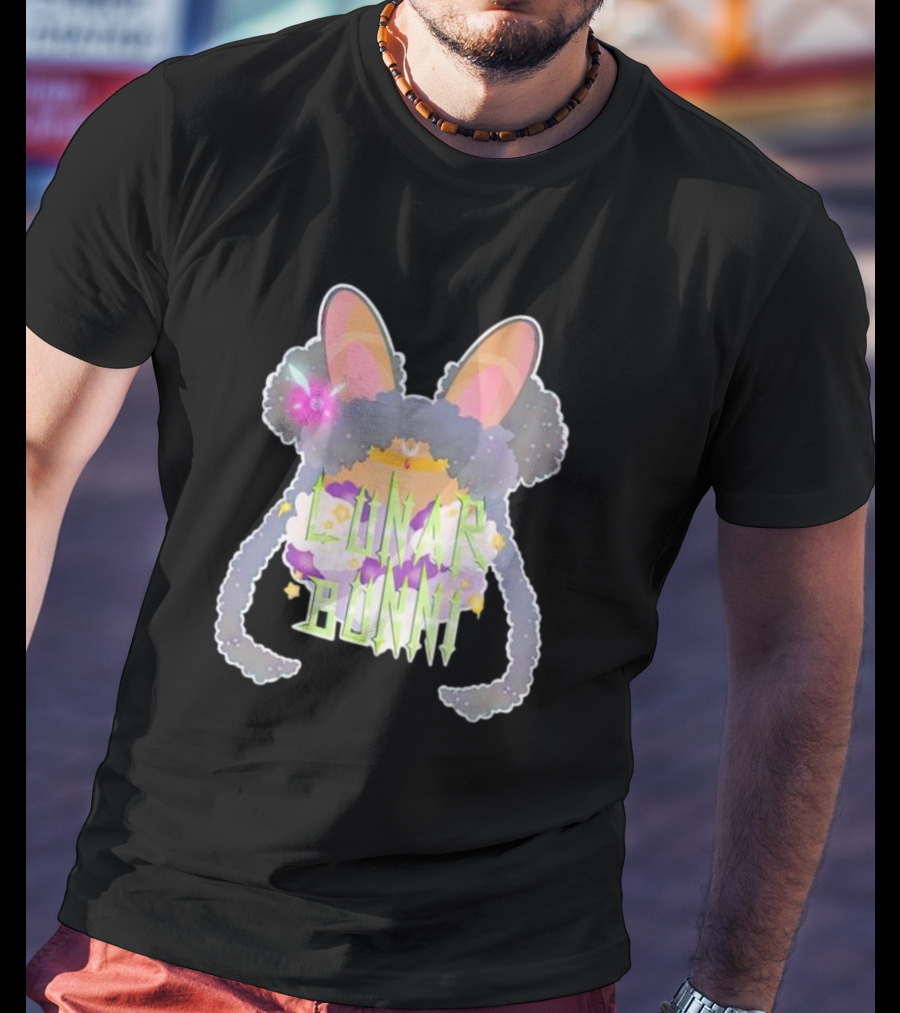 Bunnii Gang Lunar Bunnii Cosmic Ears Vibrant Text Elements T-Shirt