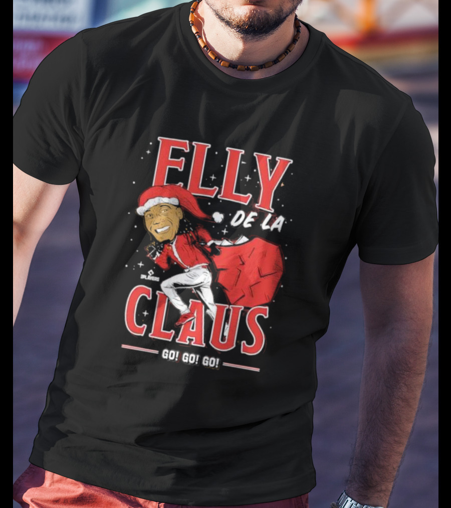 Elly De La Claus Go Go Go Christmas Santa Players T-Shirt