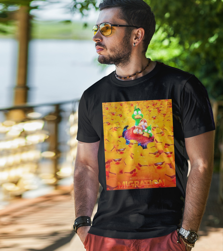 Illumination Presents Migration Ducks In Sunglasses Scene T-Shirt