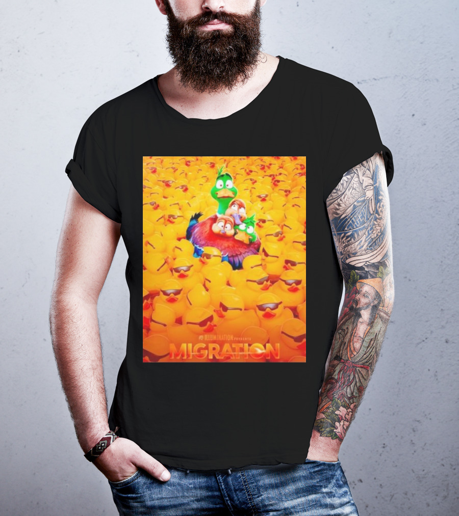 Illumination Presents Migration Ducks In Sunglasses Scene T-Shirt