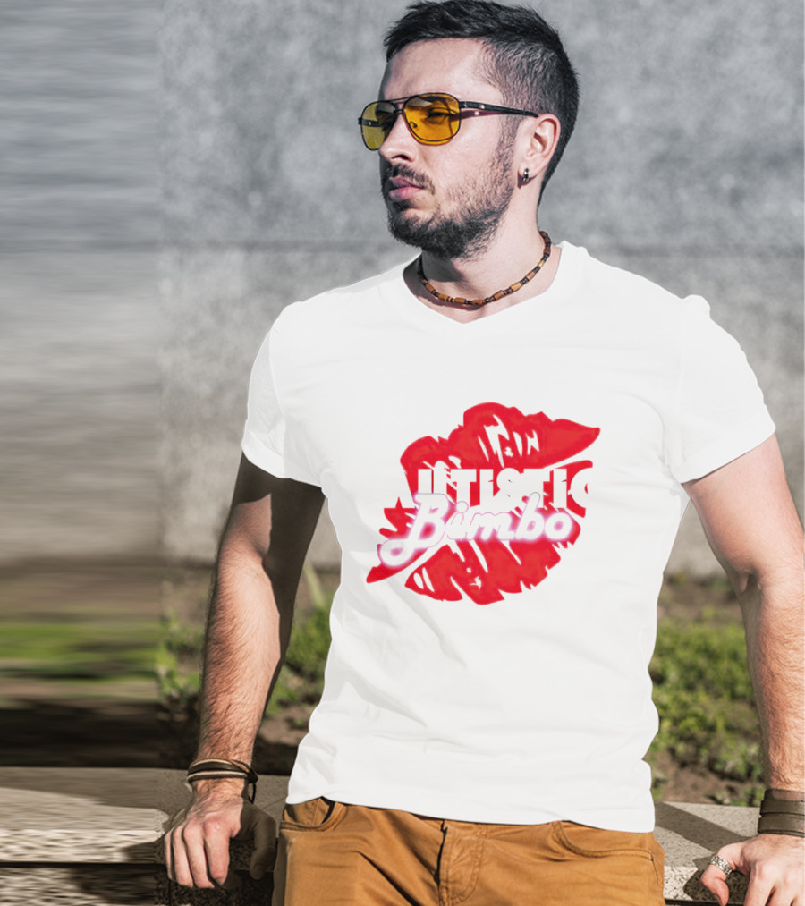 Autistic Bimbo Bold Red Lips T-Shirt