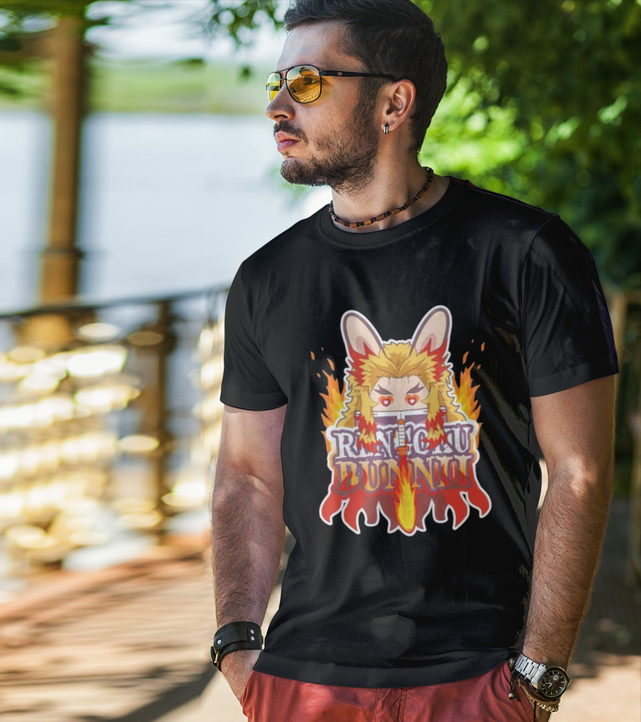 Bunnii Gang Rengoku Bunnii Fire Ears T-Shirt