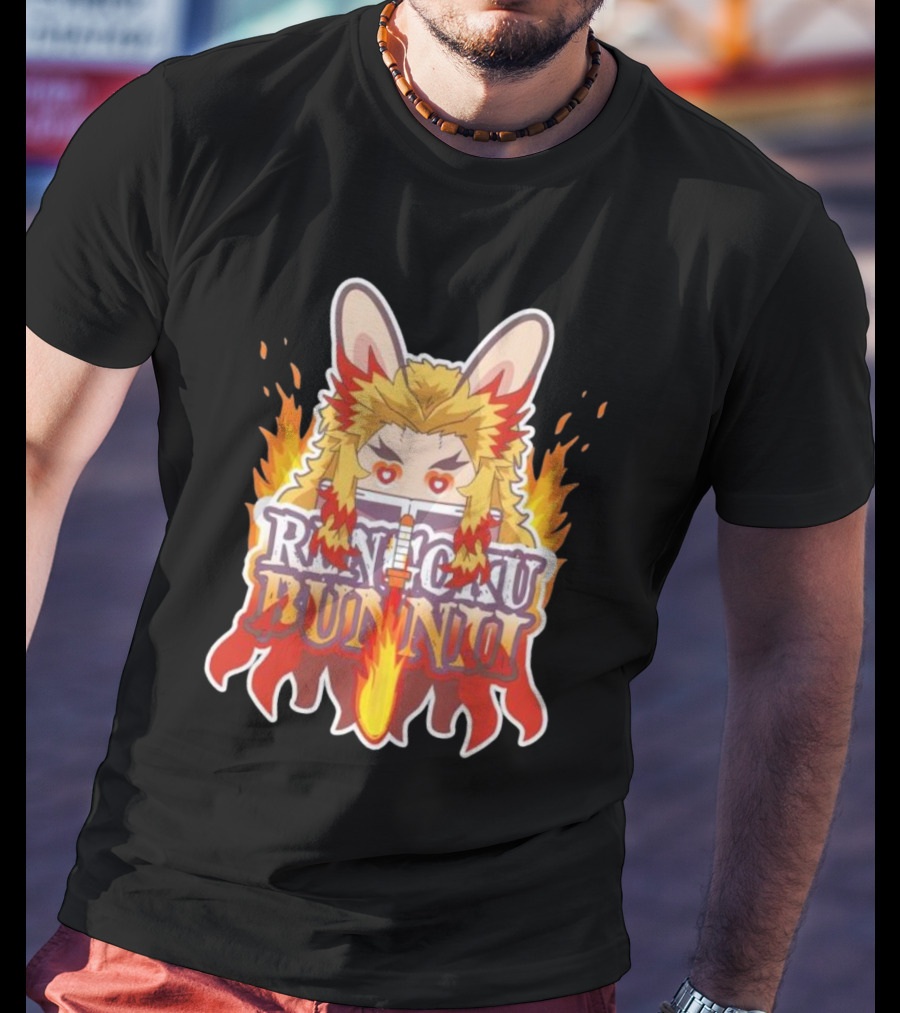 Bunnii Gang Rengoku Bunnii Fire Ears T-Shirt