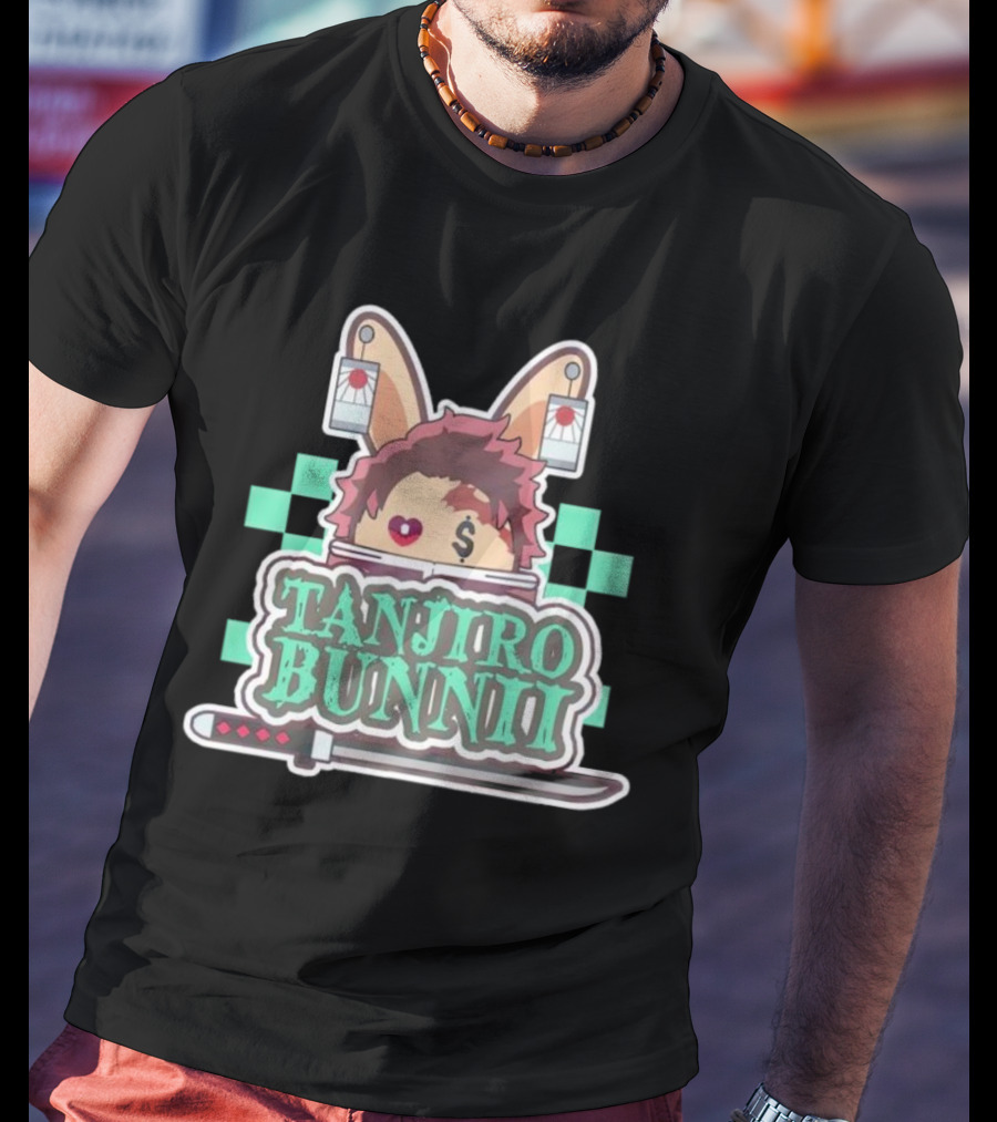 Tanjiro Bunnii Samurai Sword Anime T-Shirt