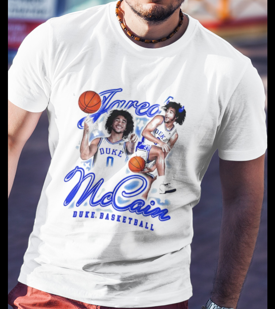 Jared McCain Duke Basketball Player With Ball T-Shirt