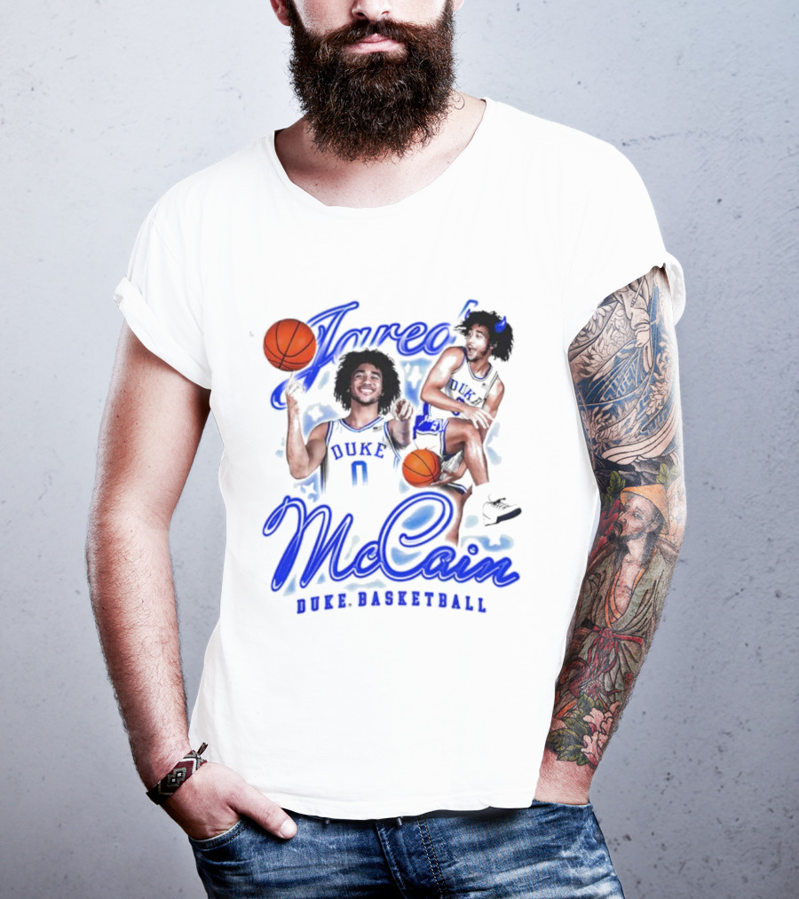 Jared McCain Duke Basketball Player With Ball T-Shirt