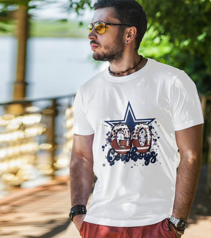 Go Cowboys Leopard Star T-Shirt