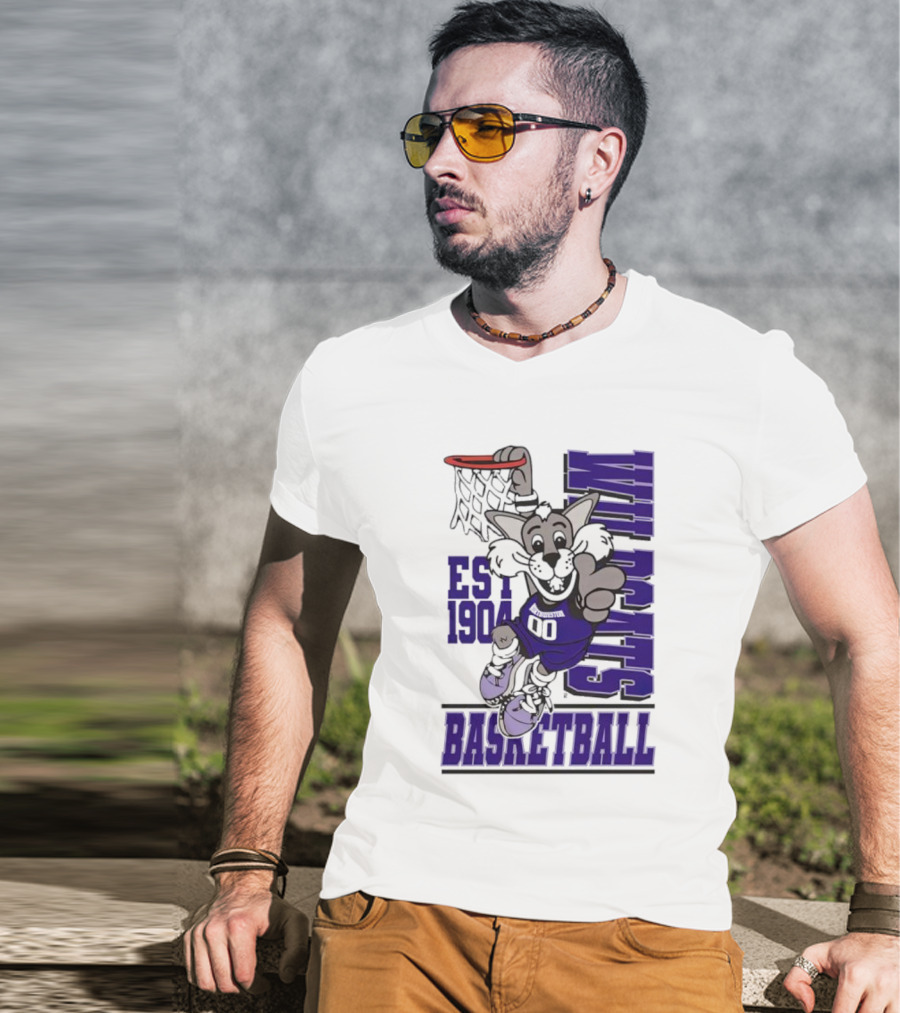 Northwestern Wildcats Basketball Willie Dunk Est 1904 T-Shirt