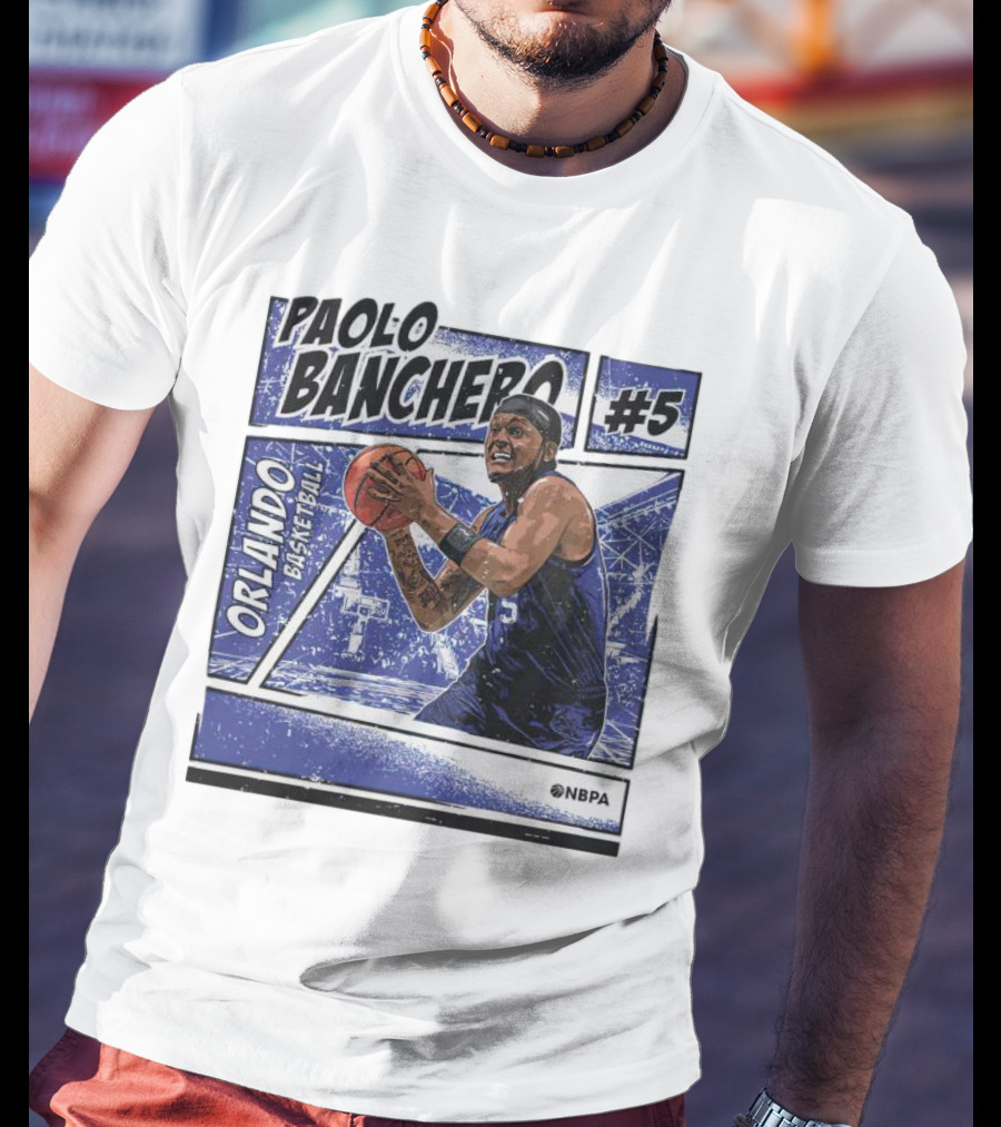 Paolo Banchero Orlando Basketball #5 NBPA Comic T-Shirt
