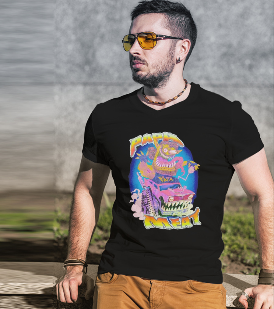 Papa Meat Monster Truck Adventure T-Shirt