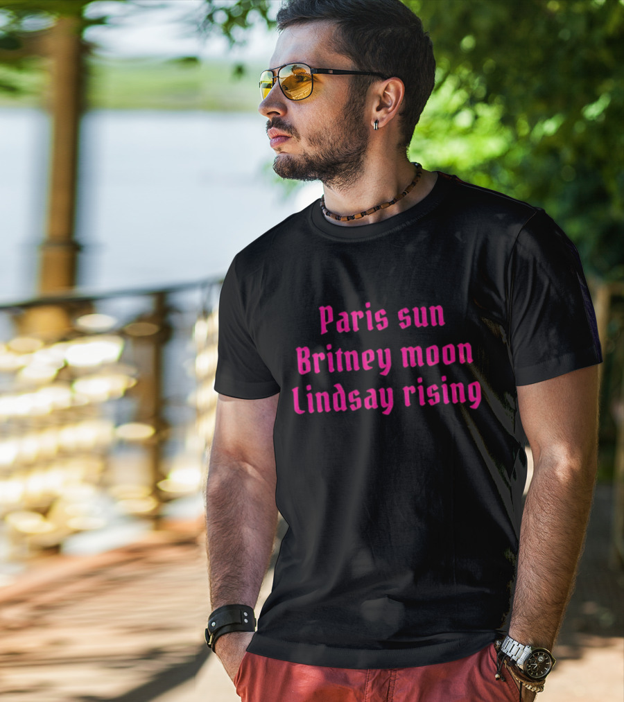 Paris Sun Britney Moon Lindsay Rising Nostalgia Retro T-Shirt