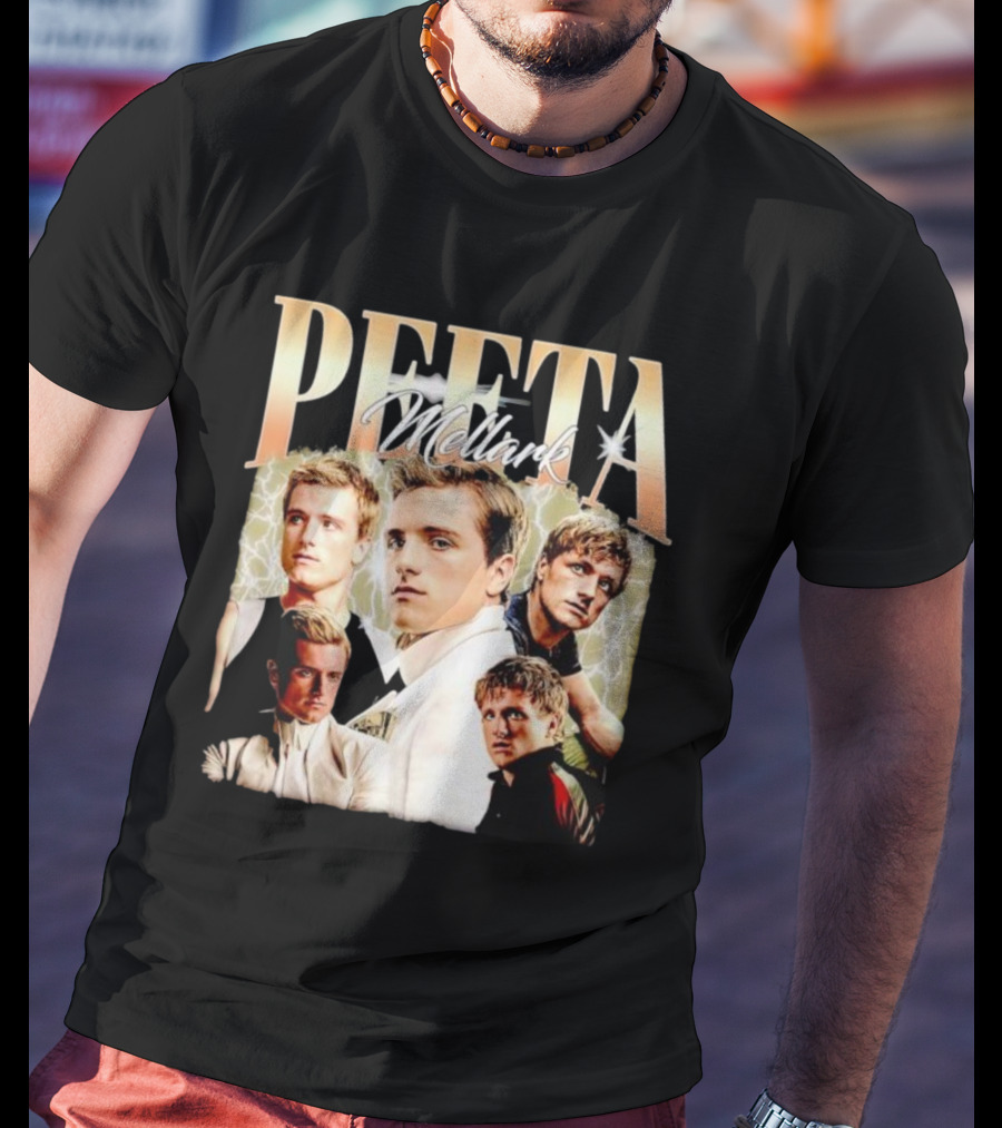 Peeta Mellark Actor Vintage Style Collage T-Shirt