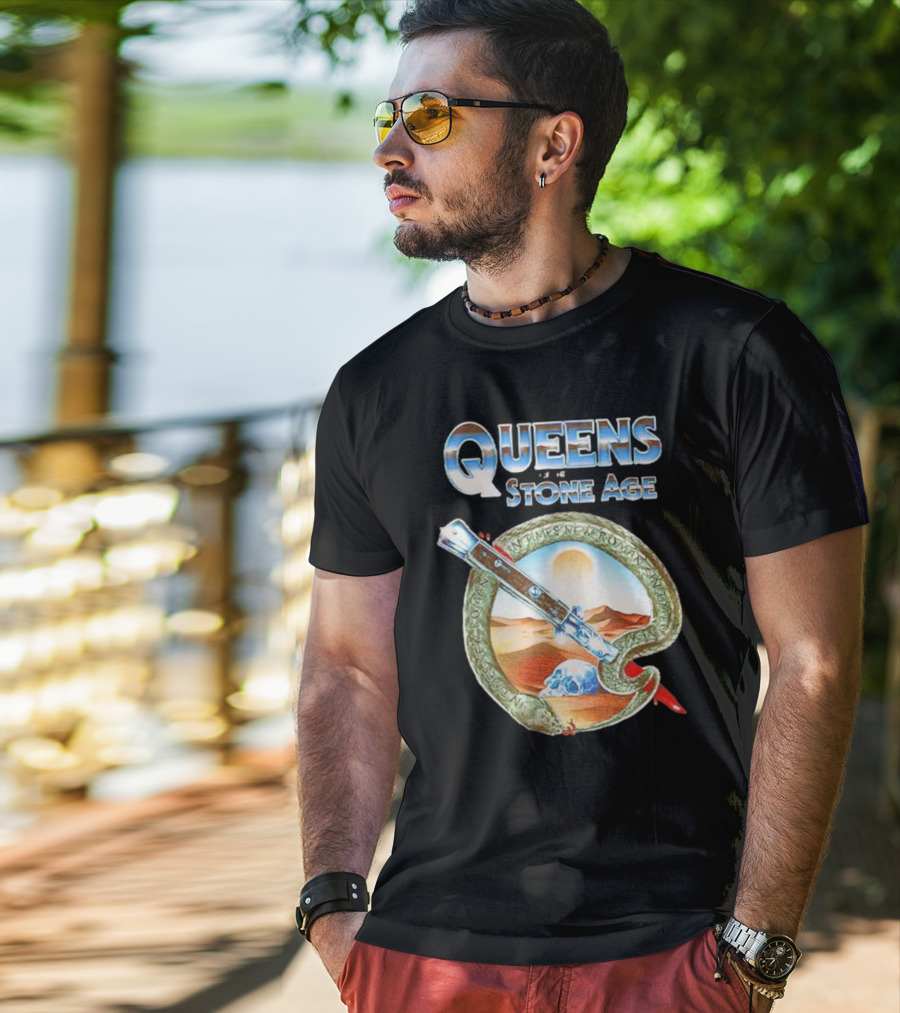 Queens Of The Stone Age Desert Snake Skull T-Shirt