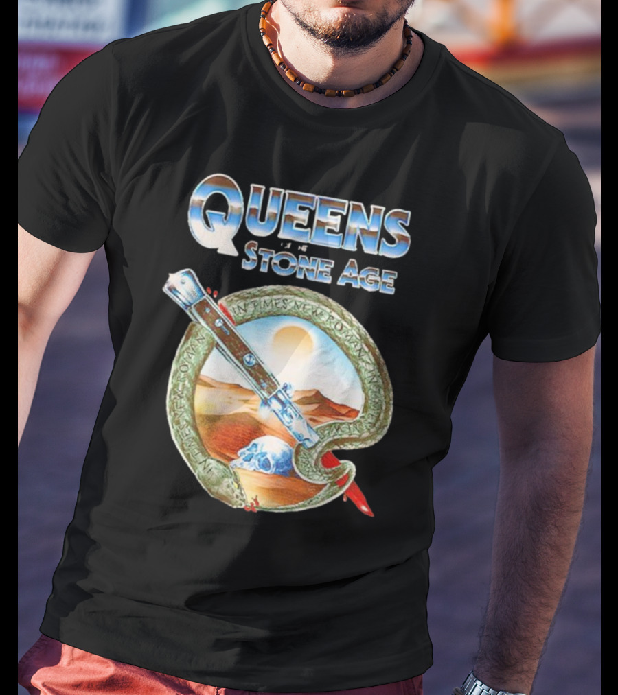 Queens Of The Stone Age Desert Snake Skull T-Shirt