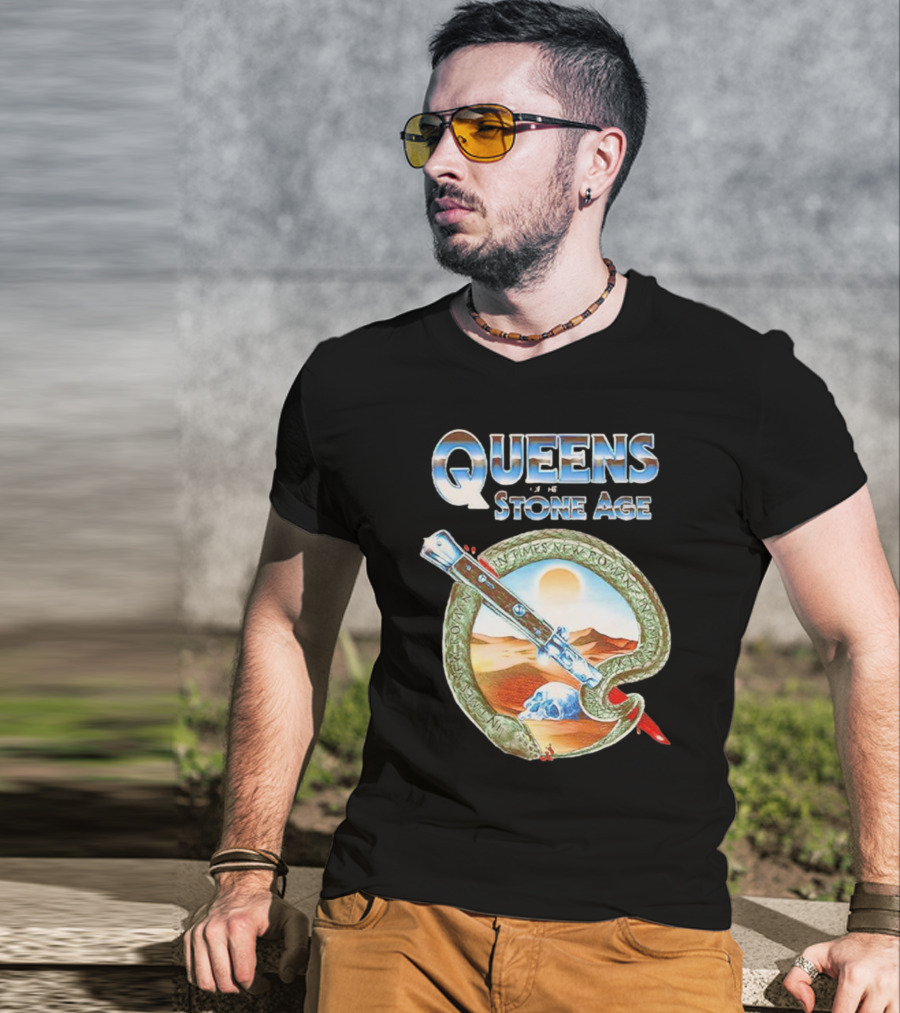 Queens Of The Stone Age Desert Snake Skull T-Shirt