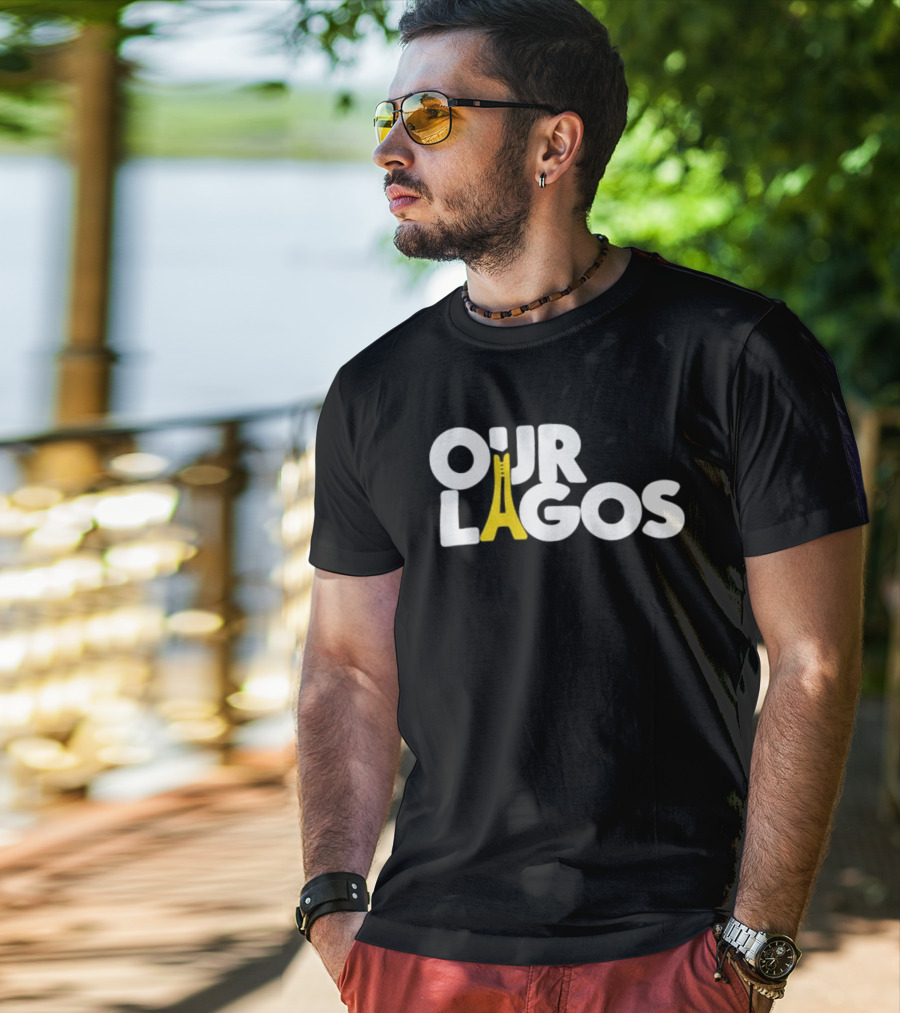 OUR LAGOS YELLOW BRIDGE LETTERING T-Shirt